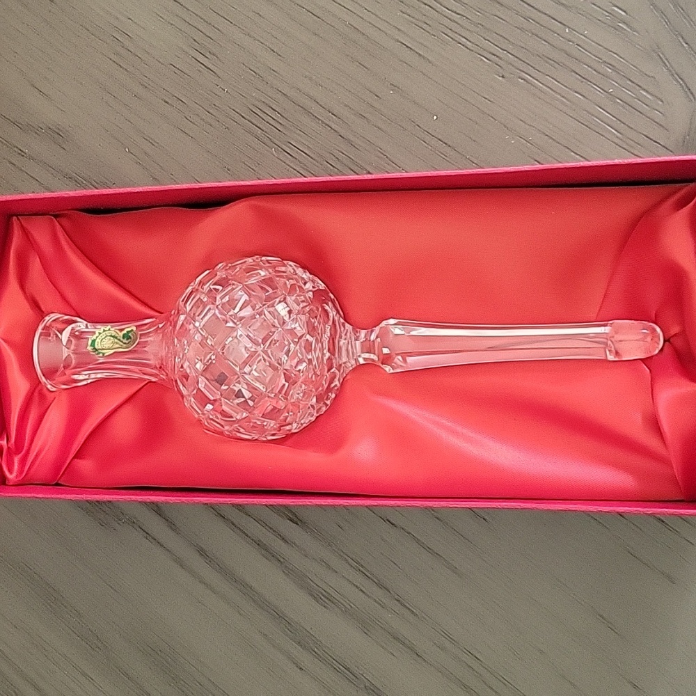 Waterford Crystal Vintage Spire Tree Top Topper Christmas Ireland 10.5” In Box
